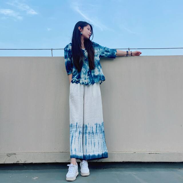 Yiche ວັນນະຄະດີຕົ້ນສະບັບອອກແບບ Tie-Dye ພືດ Handmade