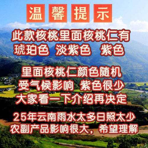 25年新货云南大理漾濞尖嘴娘亲紫米柴火烤干原味孕妇小孩生干核桃 - 图1