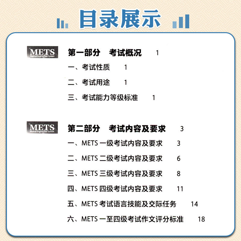 任选一本 医学英语水平考试考试大纲 一至四级五级 METS全国医护强化教程应试指南教材外语书籍词汇一级二级三级人民卫生出版社