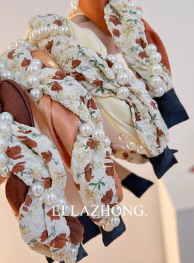Ellazhong发箍原创小众法式发饰