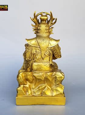 东海龙王铜像铜器铜龙王爷家用客厅工艺品装饰品摆件