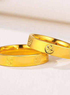 金店同款沙金戒指米字钻