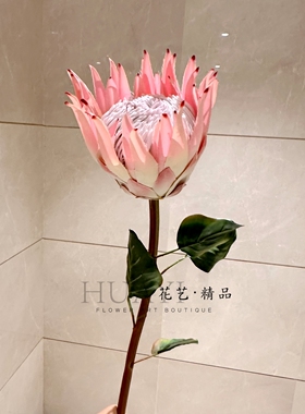 巨型粉色王花单支仿真花家居装饰假花摆件插花素材