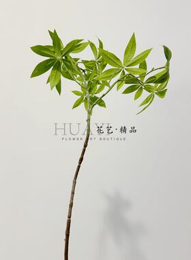 花艺精品仿真招财树叶高枝