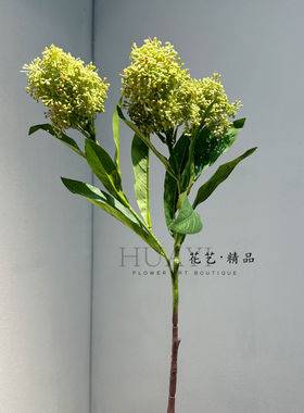 红色仿真花束高粱穗稻谷客厅插花装饰品家居饰品新年婚庆假花