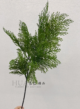 仿真松针枝条柏树叶侧柏枝大树插花绿植假花摆件