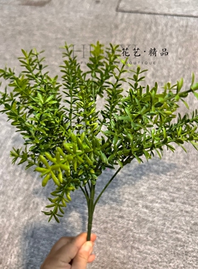 仿真尤加利叶装饰花艺摆件拍摄道具绿草假花五十草天门冬九里香