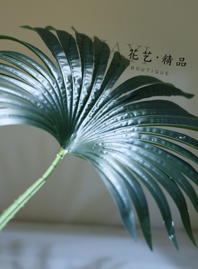 大蒲葵叶插花大叶子热带景观棕榈叶仿真树叶扇葵叶插花造景美陈