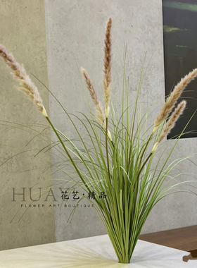 高品质芦苇花仿真草丛地被植物水草菖蒲造景装饰配材绿叶狗尾草