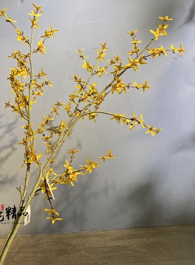 树枝禅意摆件小黄花仿真