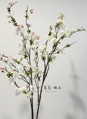 高品质樱花仿真花树枝桃花梨花绢花大树装饰摆件花枝插花造景