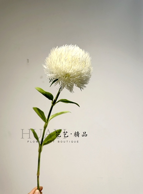 花艺精品仿真天鹅绒白毛球