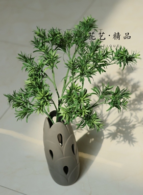 工程造景枝条树枝仿真松枝松针罗汉松插花素材假树装饰