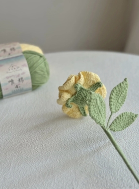 成品手工钩织高定拉菲玫瑰花束插花家居装饰送老师朋友情人节礼物