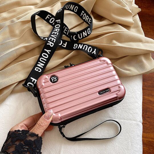Internet celebrity box bag women 2025 new portable mini hard shell small suitcase one-shoulder crossbody bag small square bag trendy