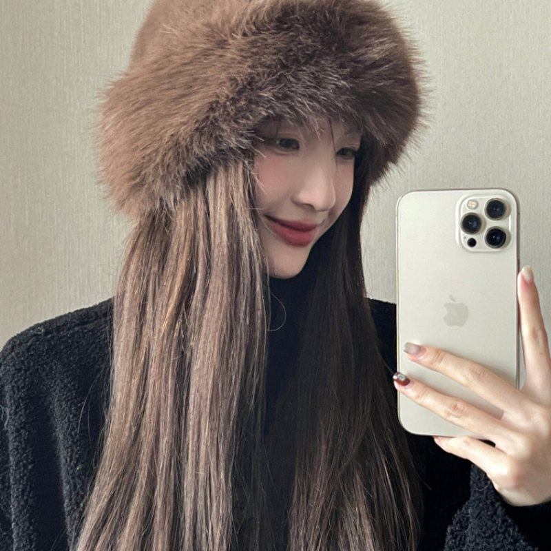 毛绒地主帽女秋冬新款防寒保暖帽子东北盆帽护耳帽显脸小渔夫帽潮,淘宝优惠券,粉丝福利购,淘宝优惠卷