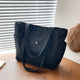 Canvas bag large capacity tote for work and outing, good-looking commuting, versatile literary and artistic new style student wear single shoulder bag