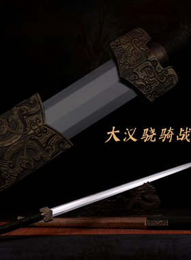 龙泉市精龙刀剑大汉骁骑战剑八面锰钢锻打剑冷兵器收藏镇宅未开刃