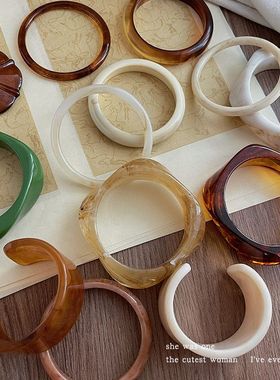 手镯手树脂女新款饰品镯子气质