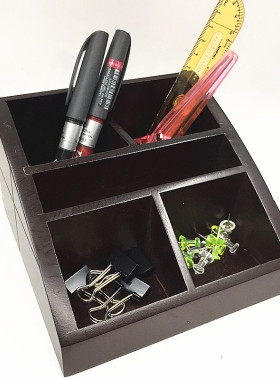 原单办公文具复古风多款木制笔筒