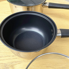 Фритюрница 不粘单柄锅不锈钢奶锅泡面锅油炸不粘锅