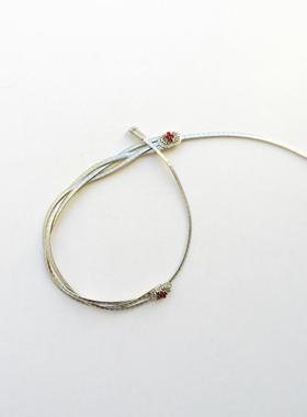 孤品复古宫廷风镶嵌红宝石锁骨链