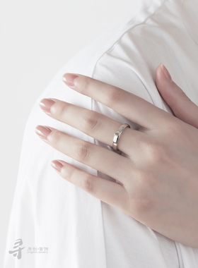 寻原创设计心窗戒指女S925纯银
