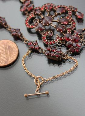 德国古董玫瑰金项链现货