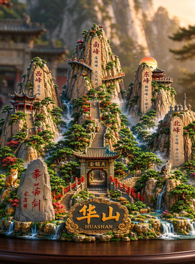 华山创意旅游纪念品金属冰箱贴