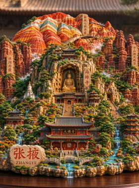甘肃张掖文创金属冰箱贴纪念品