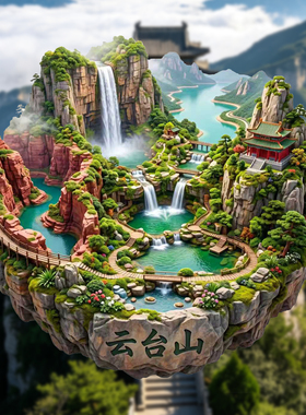 云台山金属冰箱贴旅游纪念品