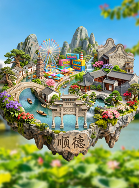 顺德金属冰箱贴旅游纪念品