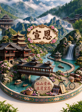 湖北恩施宣恩旅游纪念品冰箱贴