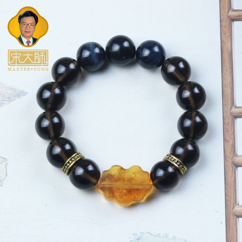 宋韶光大师2026马年吉祥物生肖属牛 晨鸡报喜 琉璃男女茶水晶手链