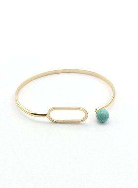 原创设计风开发天然石铜圈手镯