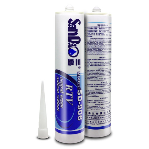 三岛SD906耐高温硅橡胶rtv胶水软性电子固定黑白色透明绝缘300ml - 图3