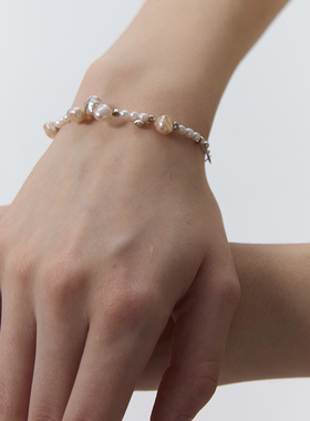 极光以南花瓣珍珠手链法式手串女