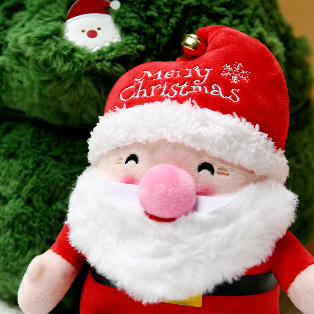 圣诞老人毛绒玩偶麋鹿公仔娃娃圣诞树抱枕女孩儿童圣诞节礼物节品