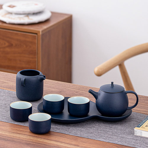 恒越陶瓷功夫茶具套装圆融壶井栏壶茶盘分茶泡茶家用办公支持定制 - 图1