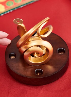 恒越金蛇送福创意桌面小摆件书房装饰用品蛇年礼物新年伴手礼品