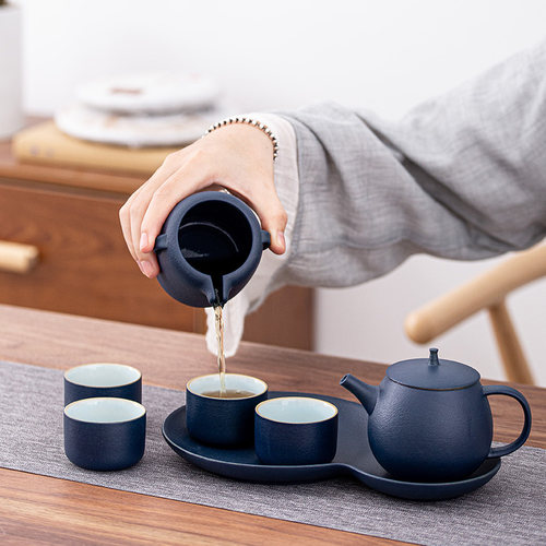 恒越陶瓷功夫茶具套装圆融壶井栏壶茶盘分茶泡茶家用办公支持定制 - 图2