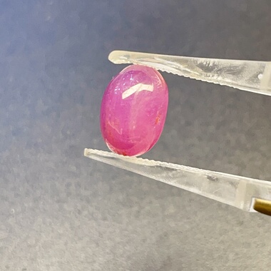 5.97ct天然红宝石裸石椭圆素面镶嵌蛋面 8.5*11.3*5.6mm专柜正品