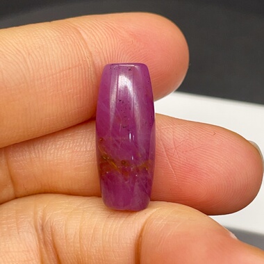 19.74ct天然红宝石桶珠天珠转运珠锁骨链 文玩串珠配石5行属火旺