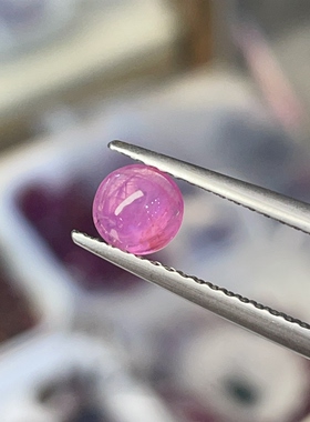 天然红宝石裸石戒面镶嵌戒指吊坠圆6.4mm重量1.18ct有证正品保真.