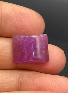 16.54ct天然红宝石裸石枕形马鞍戒挂坠15.2*12.1mm打孔手串皇家紫