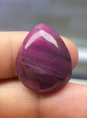 天然无烧无注胶无填充红宝石水滴形裸石戒面颜色浓郁晶体结构细腻