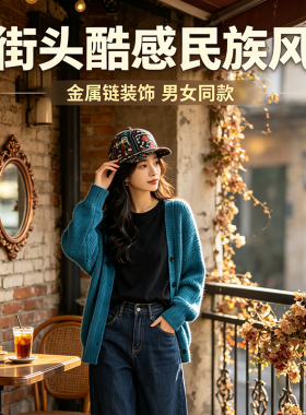新疆民族风防晒棒球帽男女新款