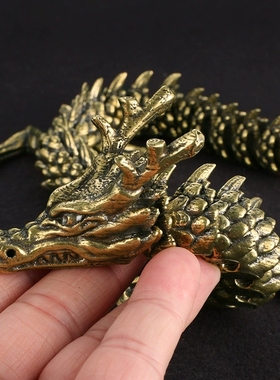 古玩收藏纯铜十二生肖车载龙