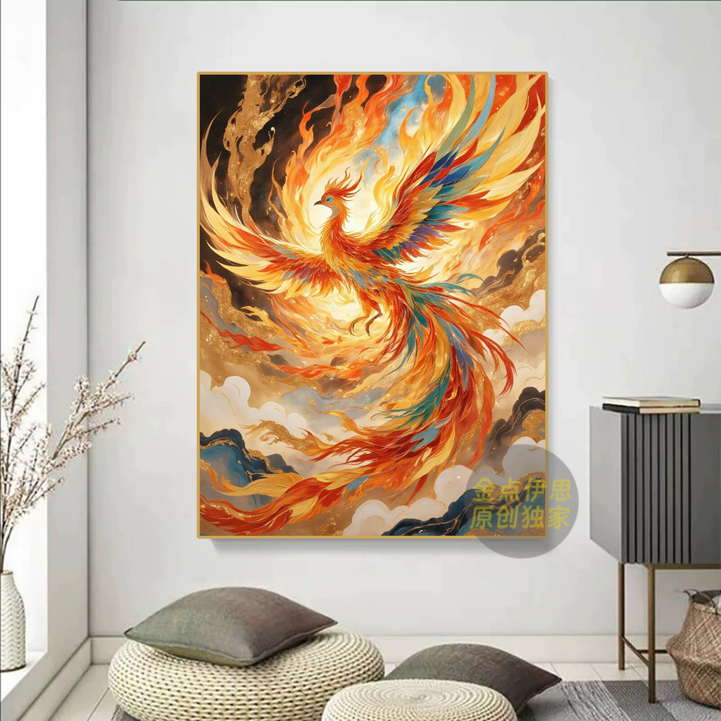 高颜值中式凤凰钻石画2025新款手工点贴钻十字绣客厅餐厅卧室满钻,淘宝优惠券,粉丝福利购,淘宝优惠卷