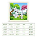 Симпатичная живопись с бриллиантами кролика Студенты детские клейкие бриллианты все бриллианты